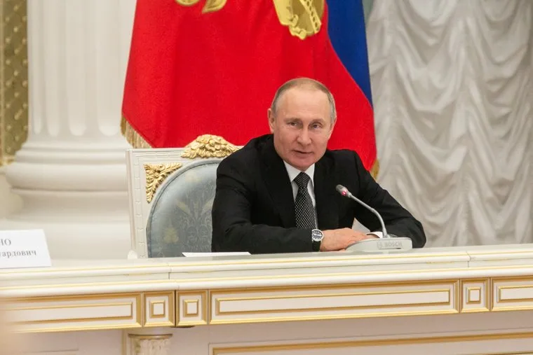 Встреча Владимира Путина с рабочей группой по внесению поправок в Конституцию РФ. Москва