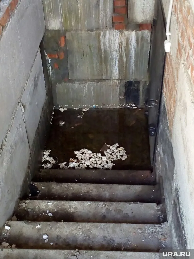 Вход в подвал новостройки по ул. Луначарского в Шадринске
