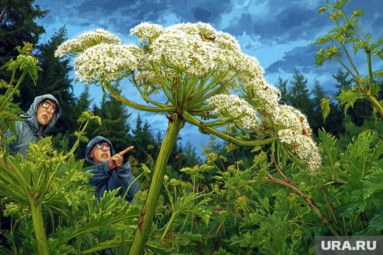 Борщевик обладает мощной корневой системой