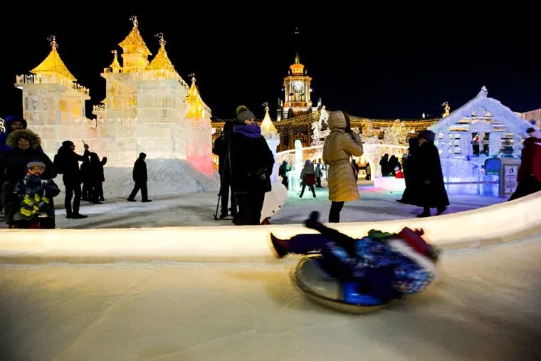 Алексей Орлов на открытии ледового городка. Екатеринбург