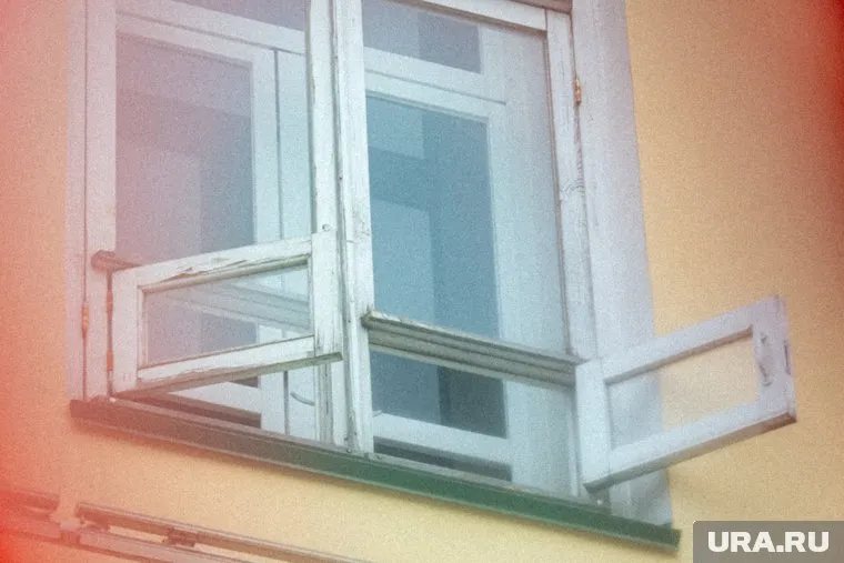 Ребенок забрался на подоконник, пока отец ушел в ванную