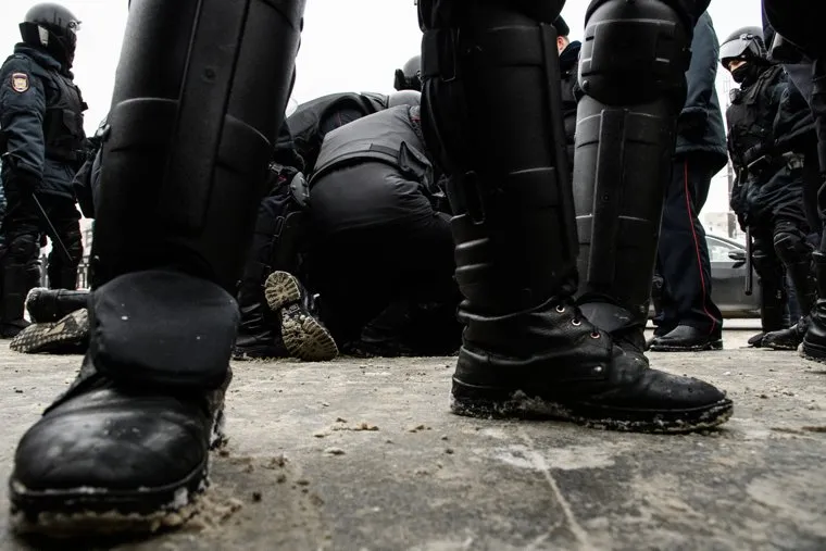 Несанкционированная акция в поддержку Алексея Навального. Екатеринбург