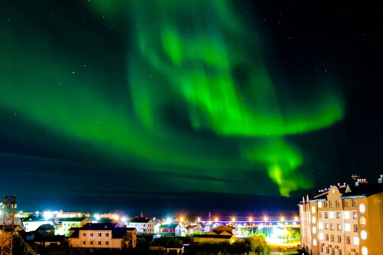 Северное сияние. Ямал. Салехард. 15 сентября 2017 г