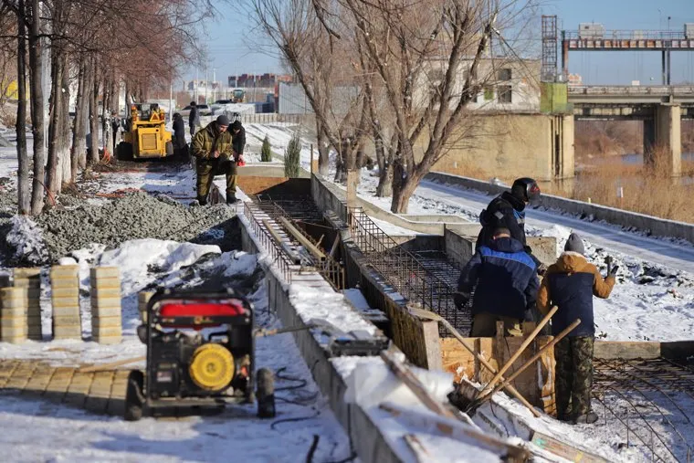 Благоустройство набережной  реки Тобол. Курган 