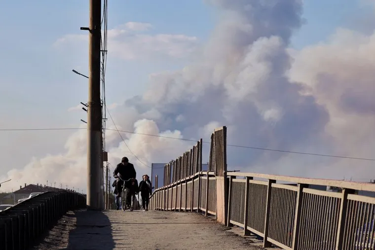 Пожар в Чистопрудном. Курган