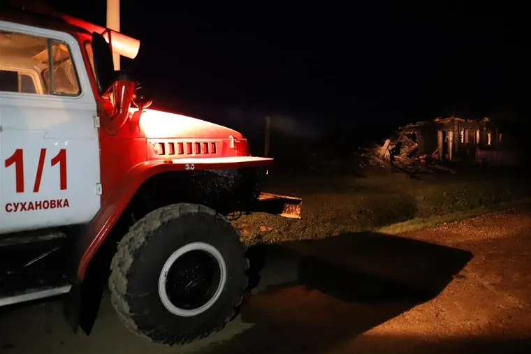 Пожар в селе Березка