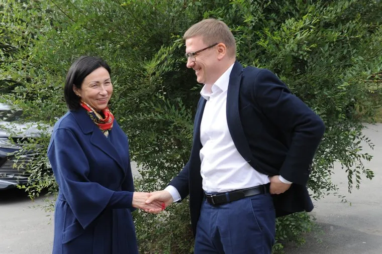 Алексей Текслер в парке Тищенко. Челябинск
