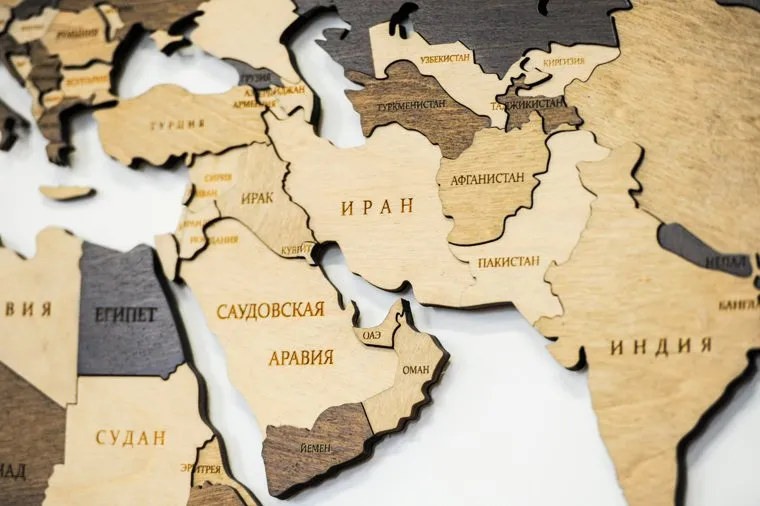 Карта мира. Челябинск