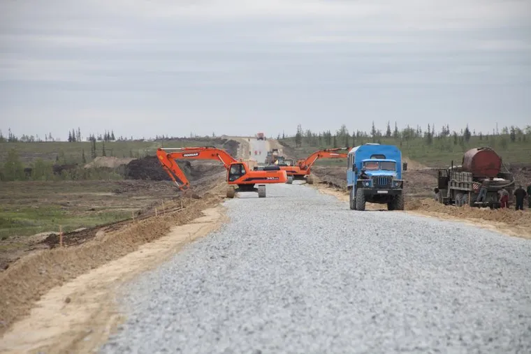 Клипарт, стройка, салехард-надым, дорога