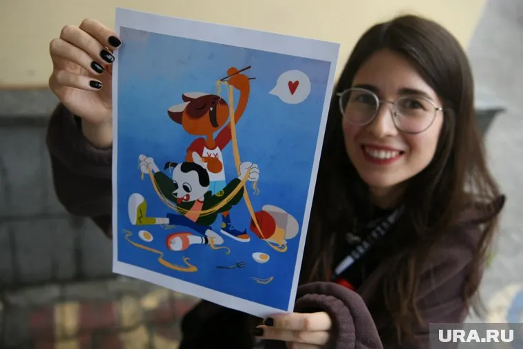 Руслана нарисует альтернативную историю котенка Гав и его друга Шарика