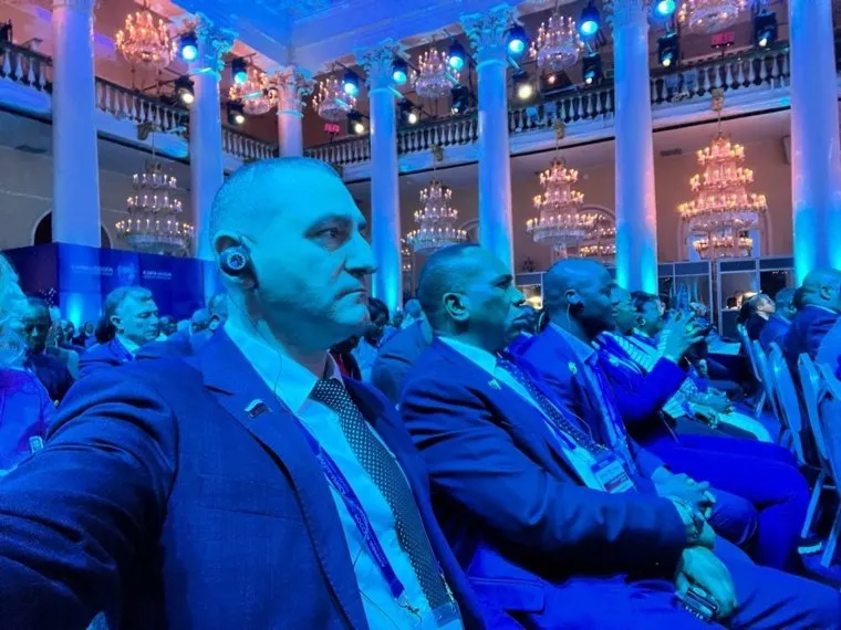 Александр Ильтяков на пленарном заседании II международной парламентской конференции «Россия — Африка» в Москве