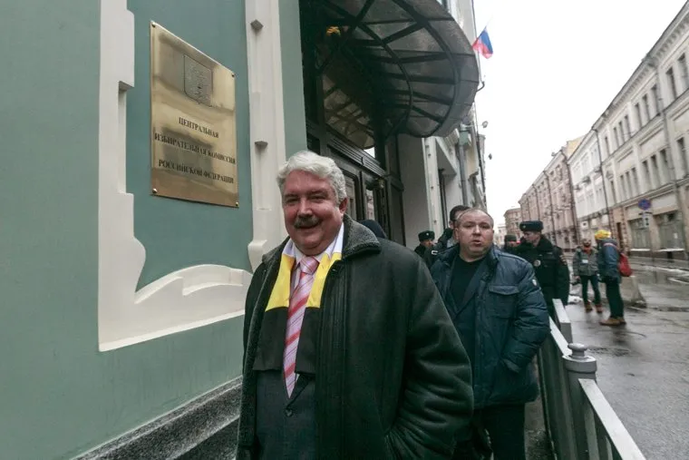 Подача документов во ВЦИК Алексеем Навальным. Москва