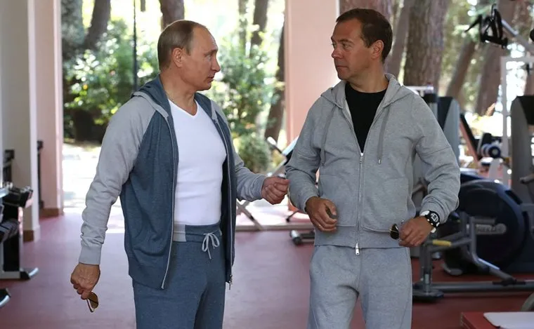 Тренировка Владимира Путина и Дмитрия Медведева, Сочи, Бочаров ручей