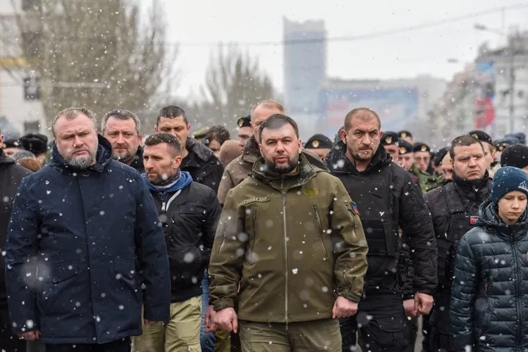 Прощание с Владимиром Жогой ДНР. Донецк
