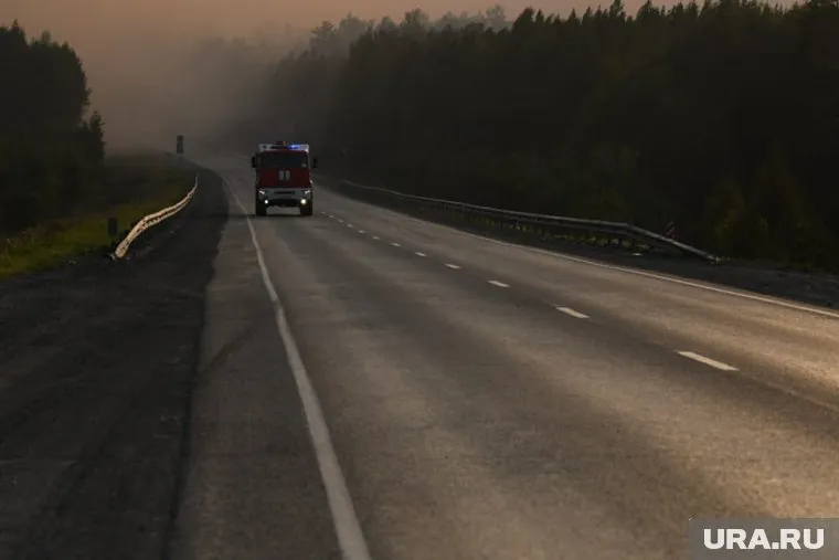 К месту лесного пожара отправлены автобусы и спецтехника