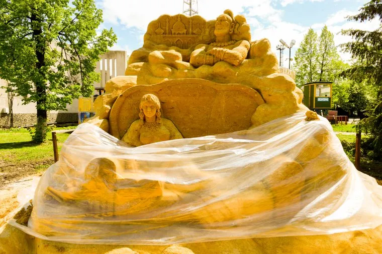 Скульптуры из песка. Челябинск