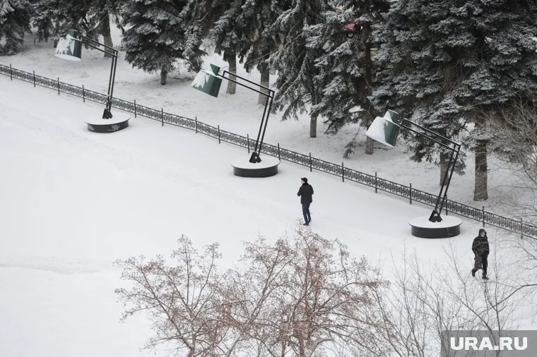 Падение смягчил газон, засыпанный обильным снегом
