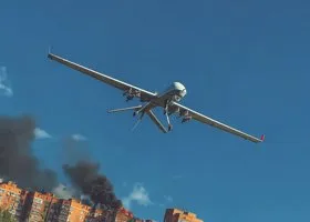 Момент удара беспилотника по дому в Воронеже попал на видео