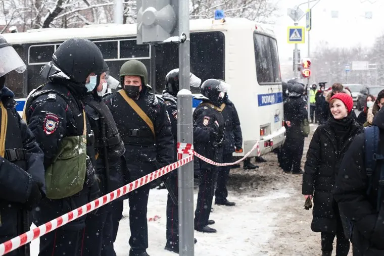 Несанкционированная акция в поддержку оппозиционера. Москва