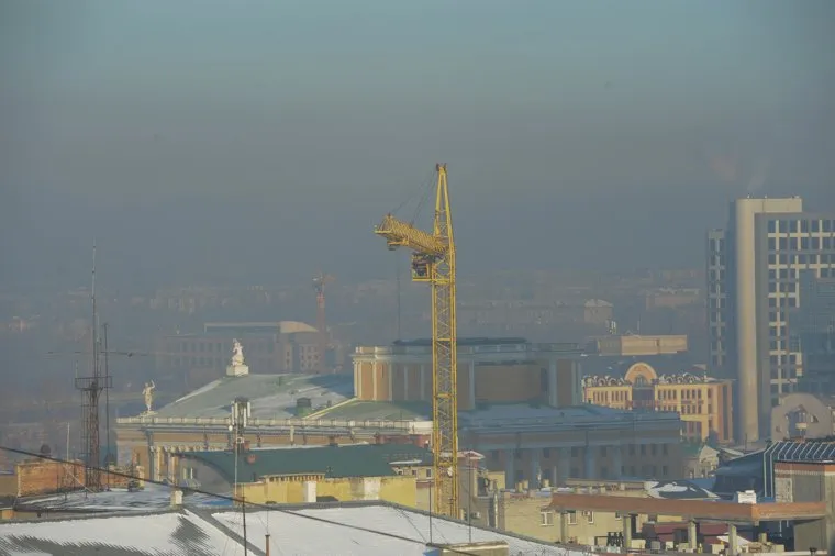 Смог над городом. НМУ. Челябинск, смог, нму, климат, воздух, выбросы, атмосфера