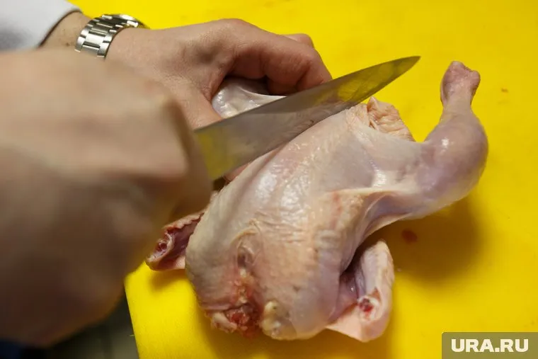 На птицефабрике решают вопрос, как удобнее резать мясо