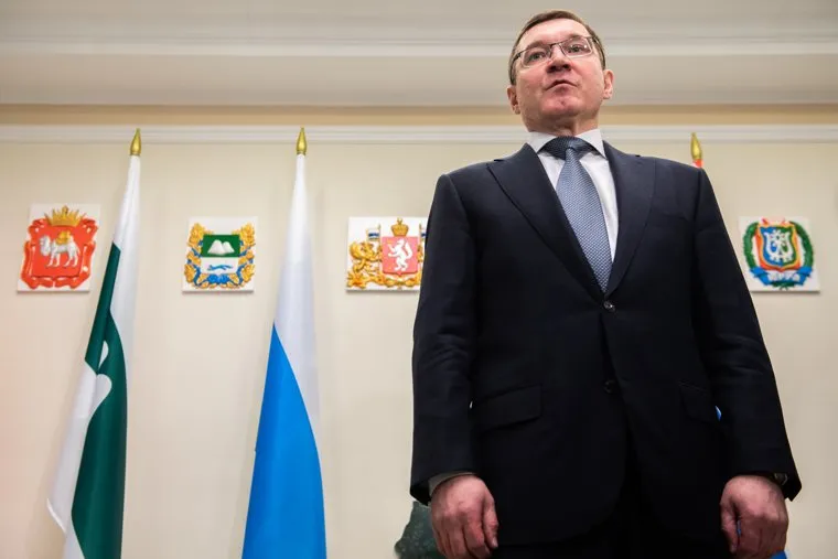 Пресс-подход Владимира Якушева после заседания совета при полномочном представителе Президента России в УрФО. Екатеринбург