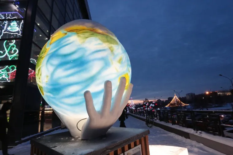 Новогоднее оформление города. Пермь