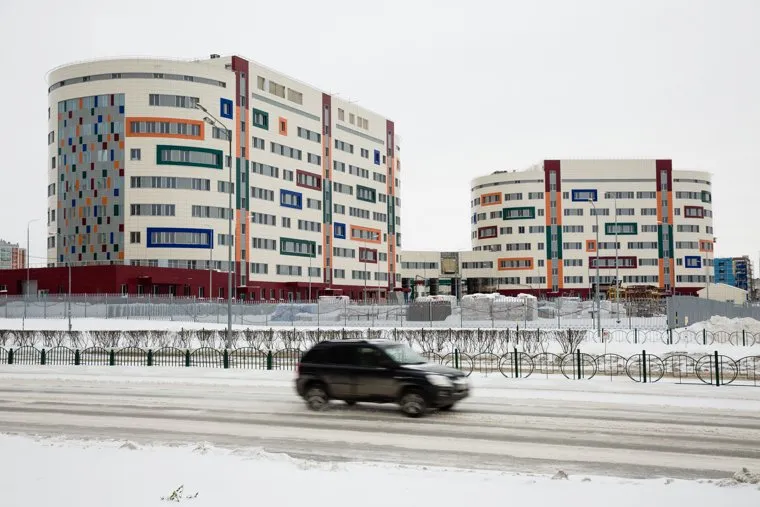 Город зимой. Сургут