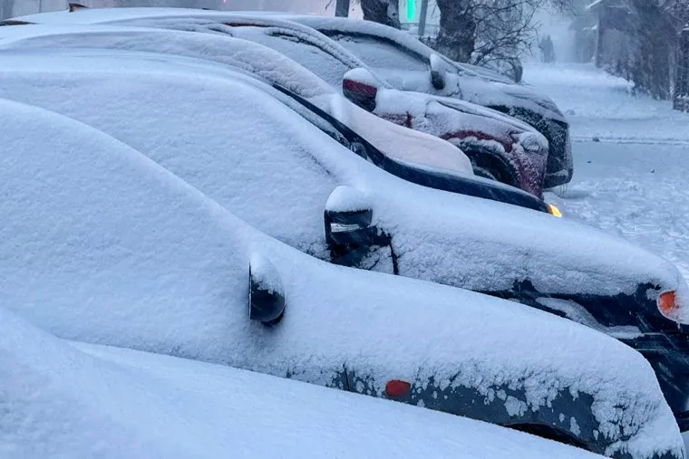 Снегопад. Курган