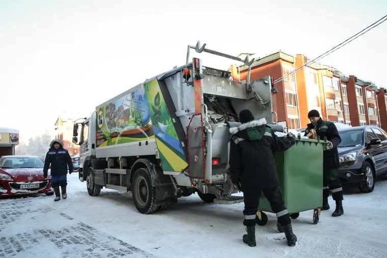 Клипарты. Сургут, мусоровоз, уборка мусора
