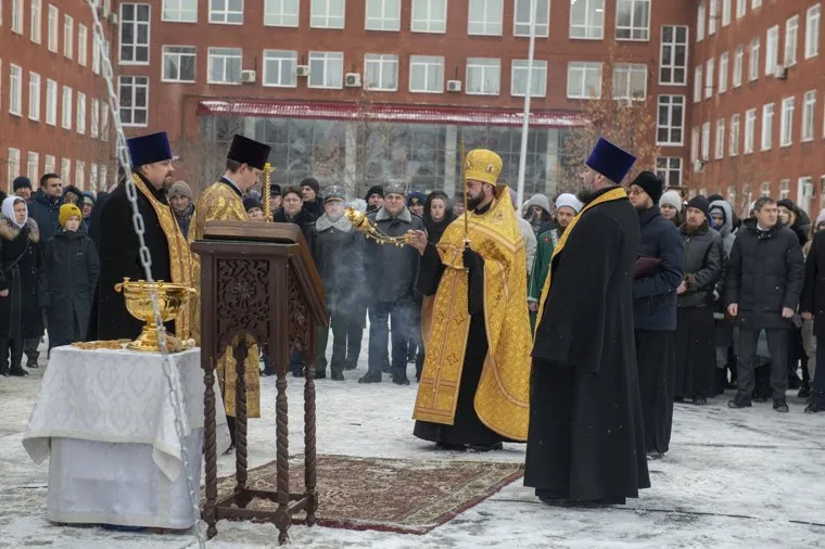 Освящение места постройки часовни в ПГНИУ. Пермь