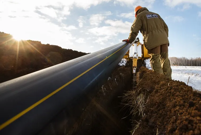 Прокладка нового газопровода высокого давления. Газпром газораспределение. Екатеринбург