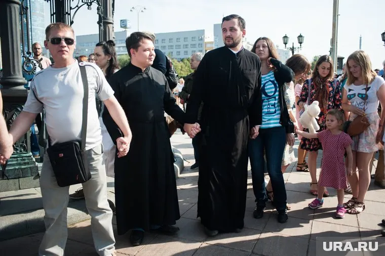 На акции были представители духовенства