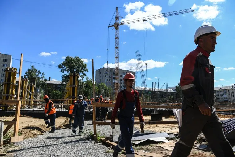 Строительная площадка Гимназии №40. Екатеринбург