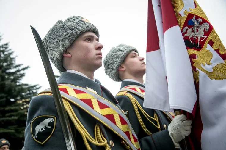 Однодневные сборы парламентариев и прессы в 21 бригаде Росгвардии. Москва, почетный караул, росгвардия