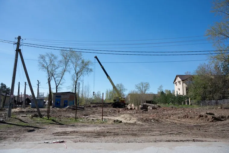 Строительная площадка под мечеть в селе Верхняя Курья. Пермь