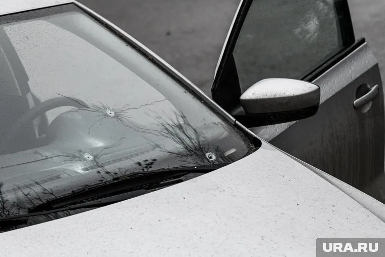 На стекле машине заметны появились отверстия (архивное фото)