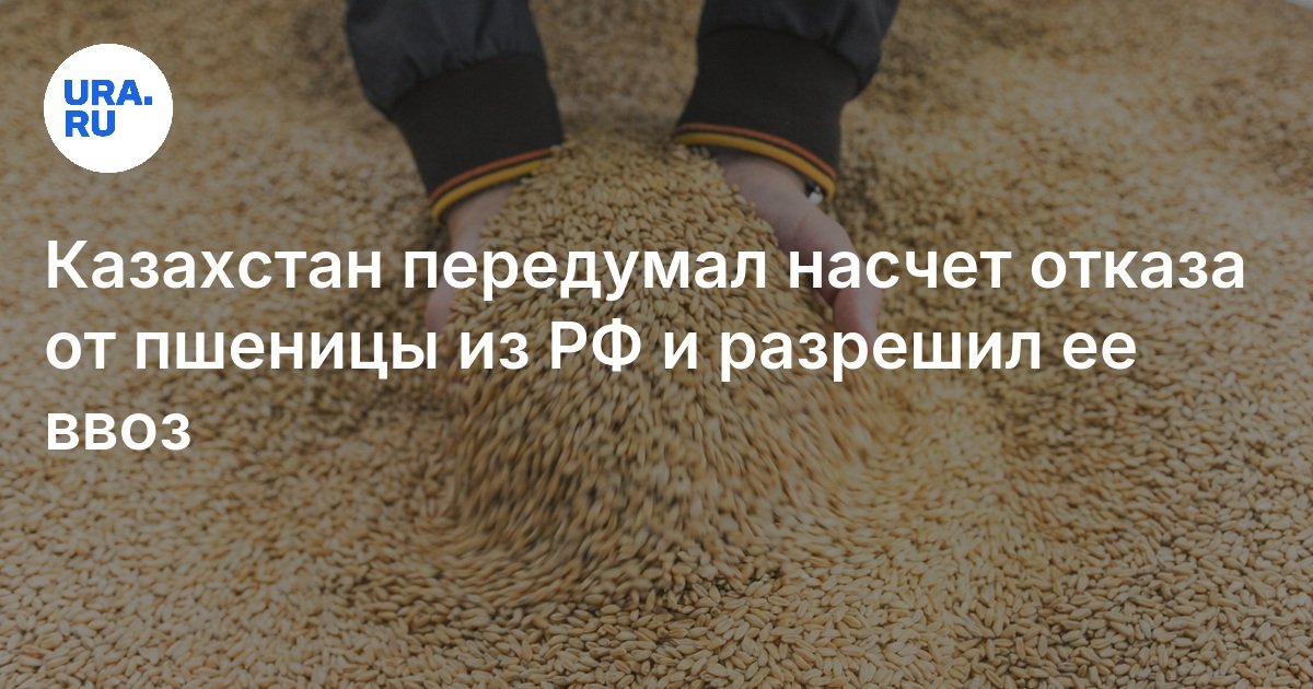 Казахстан передумал насчет отказа от пшеницы из РФ и разрешил ее ввоз