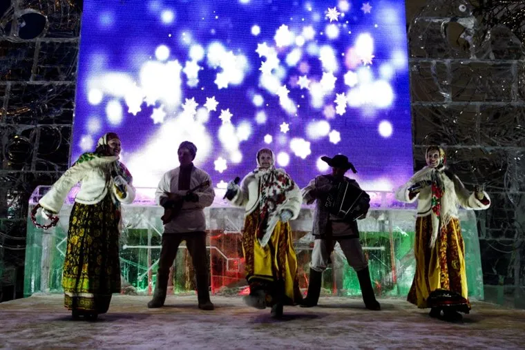 Орлов на открытии ледового городка. Екатеринбург