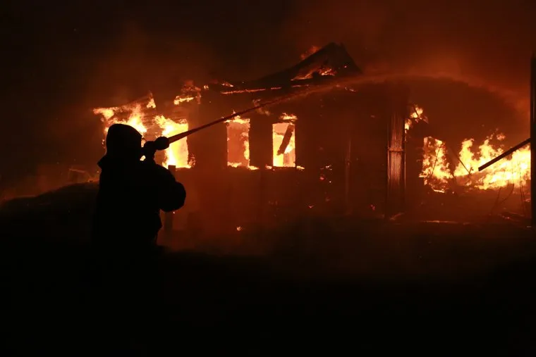 Пожар в Успенке. Тюмень