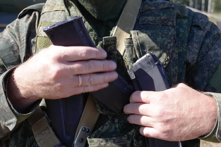 Тренировка добровольцев перед отправкой в Украину. Свердловская область