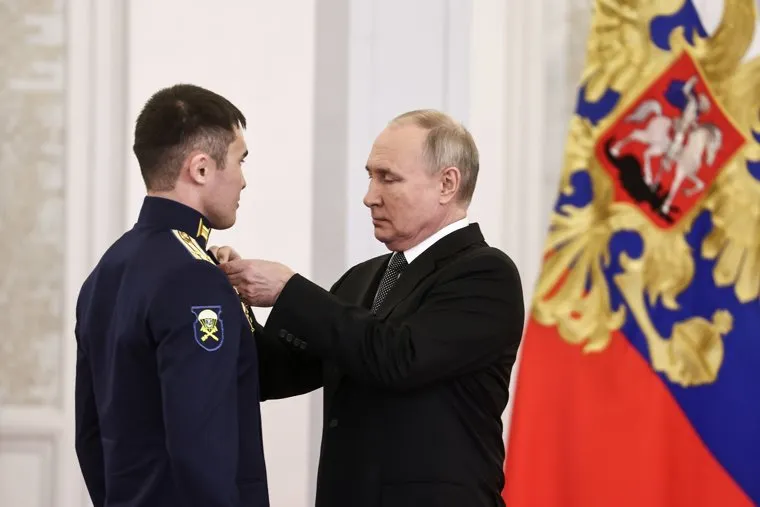 Президент России Владимир Путин на вручении наград Героям России в Кремле. Москва