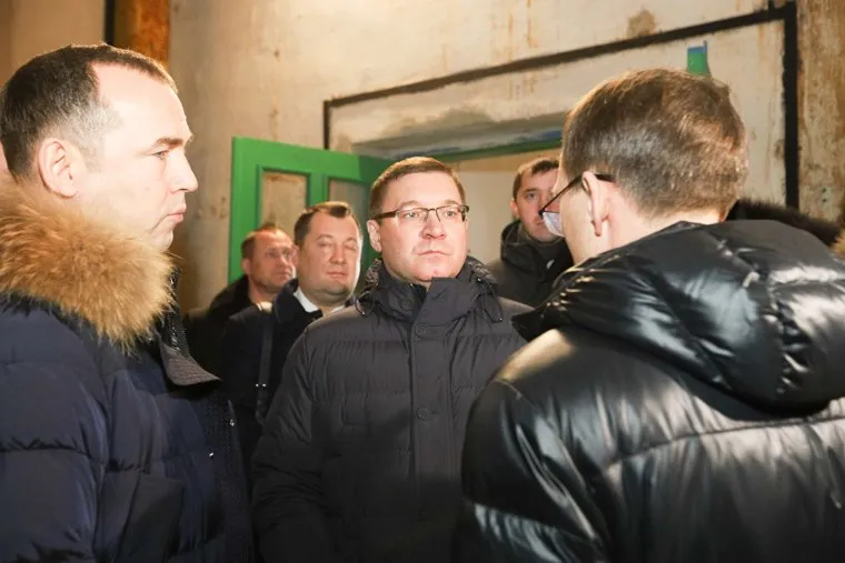 Рабочий визит главы Минстроя Владимира Якушева на продольный водопровод. Курган