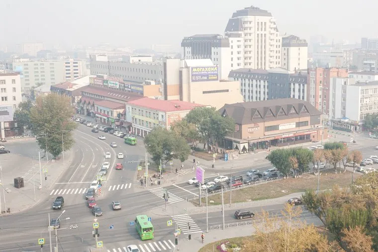 Смог в городе. Тюмень