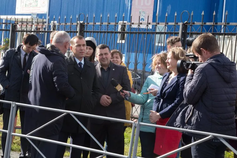 Визит врио губернатора Курганской области Шумкова Вадима в п. Варгаши (необраб)