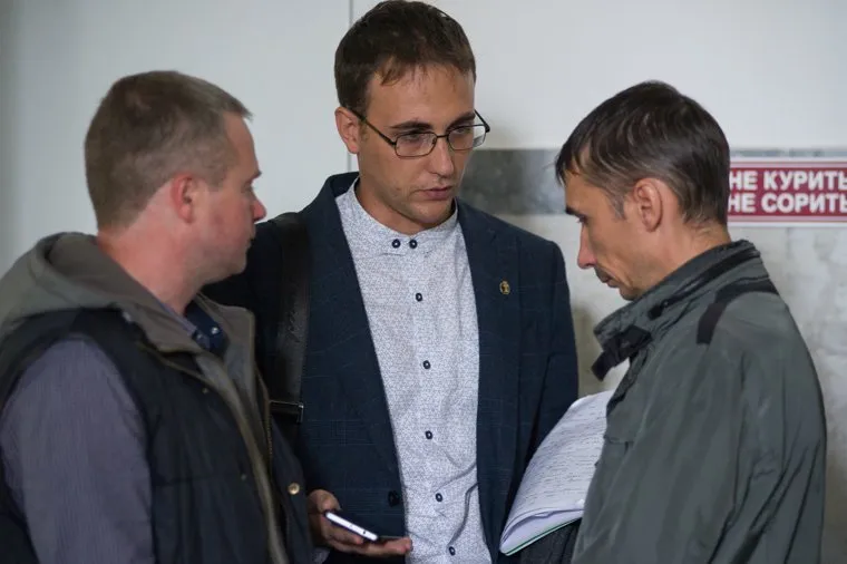Судебное заседание по задержанным на несанкционированной акции против изменения пенсионной системы. Екатеринбург, фокин максим, ушаков дмитрий