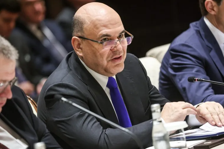 Михаил Мишустин на Узбекско-Российском экономическом форуме в Самарканде. Самарканд, Узбекистан