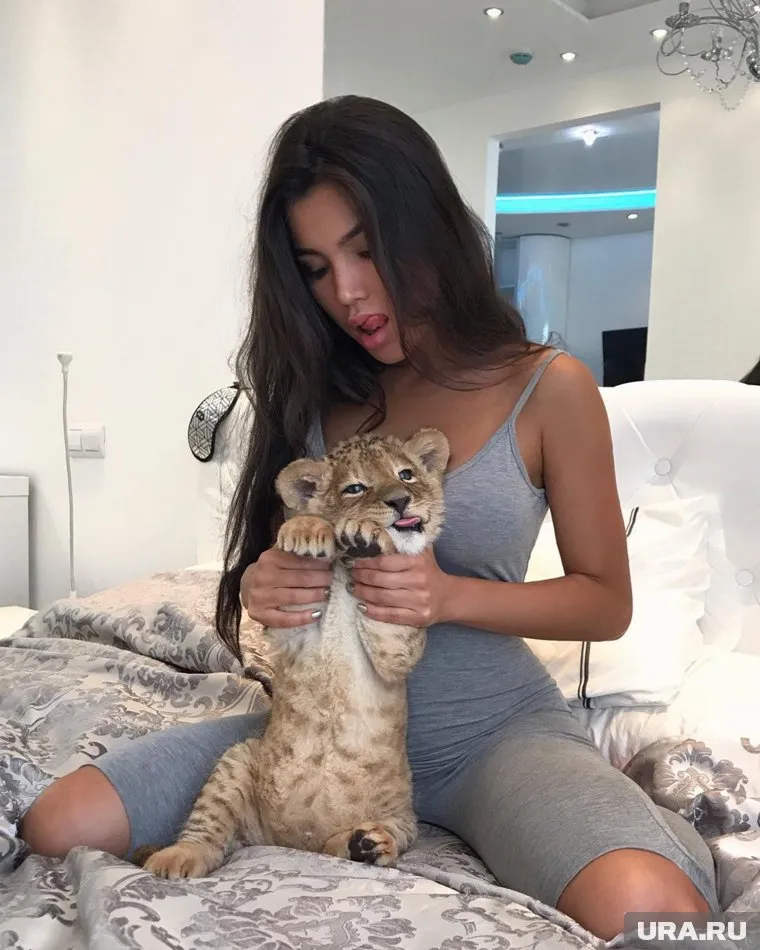 Светлана Билялова все-таки смогла сделать несколько фотографий с львенком