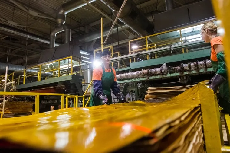 Министр промышленности и торговли Денис Мантуров. Визит в Тюмень, фанера, производство, завод