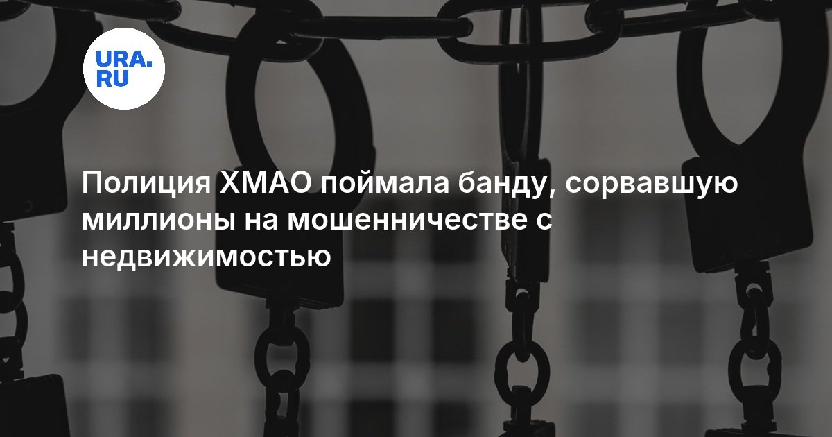 Полиция ХМАО поймала банду, сорвавшую миллионы на мошенничестве с недвижимостью